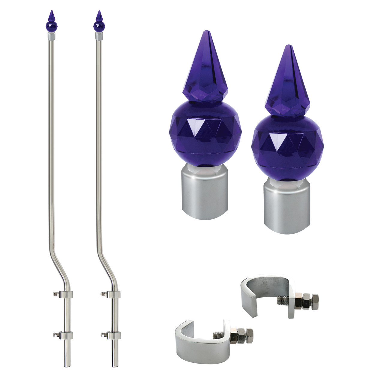 Lighted Bumper Guide in Crystal Pyramid Style