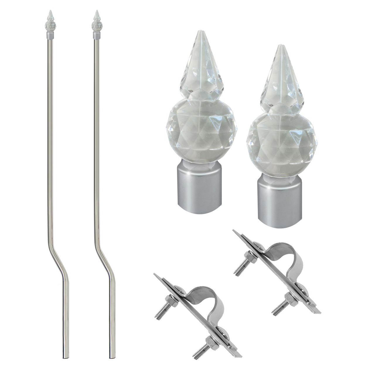 Lighted Bumper Guide in Crystal Pyramid Style