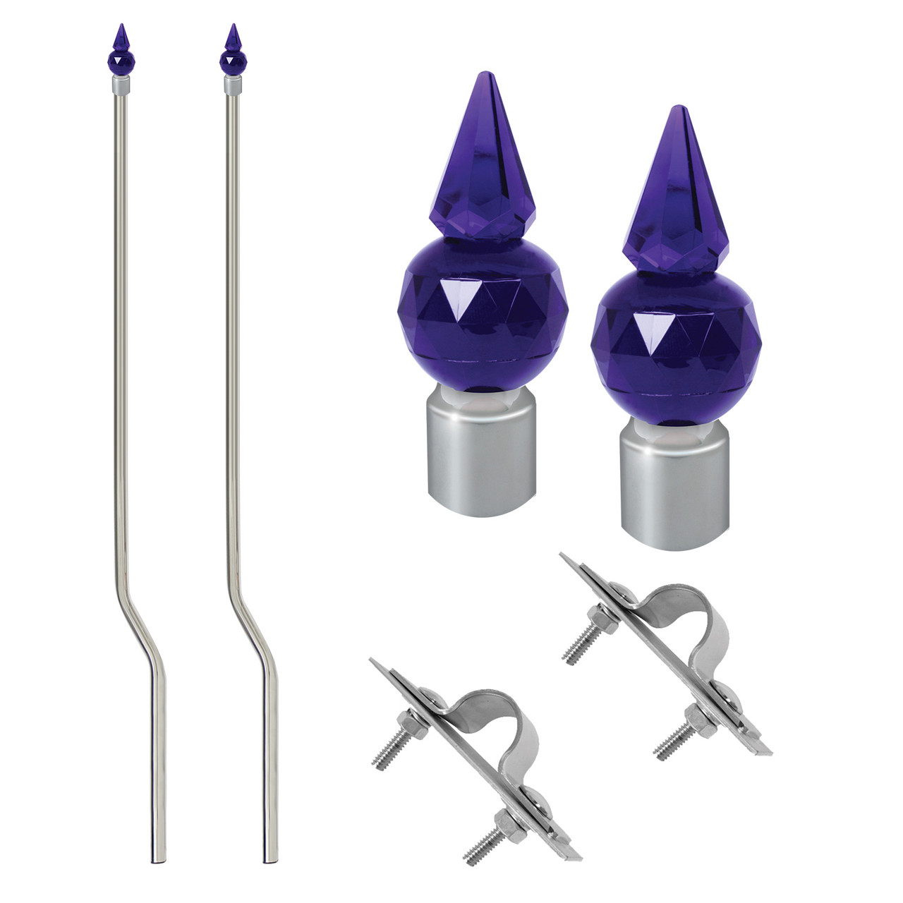 Lighted Bumper Guide in Crystal Pyramid Style