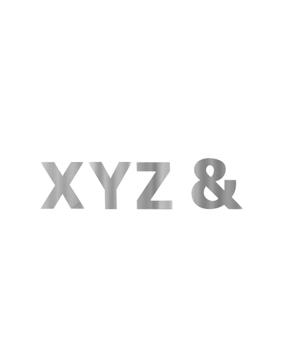 Modern Letter Cut Out X - Z and &