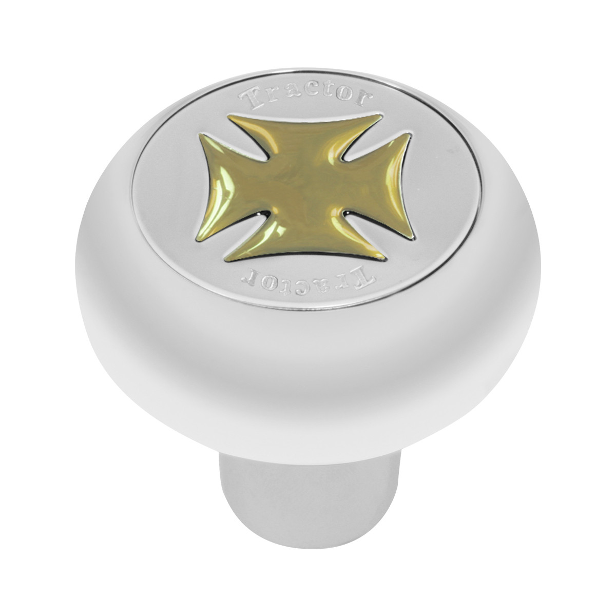 Iron Cross Chrome Air Valve Knob in Gold/Silver