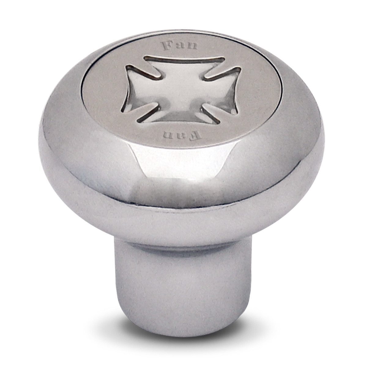 Iron Cross Chrome Dashboard Knob in Gold/Silver