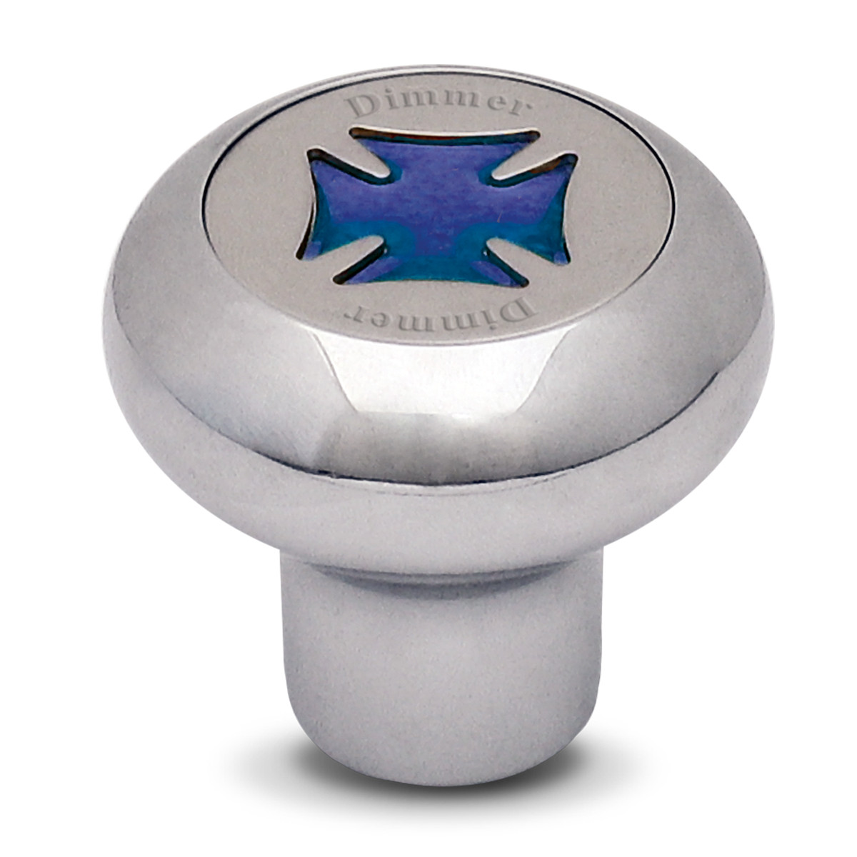 Iron Cross Chrome Dashboard Knob in Assorted Colors - Thumbnail 2