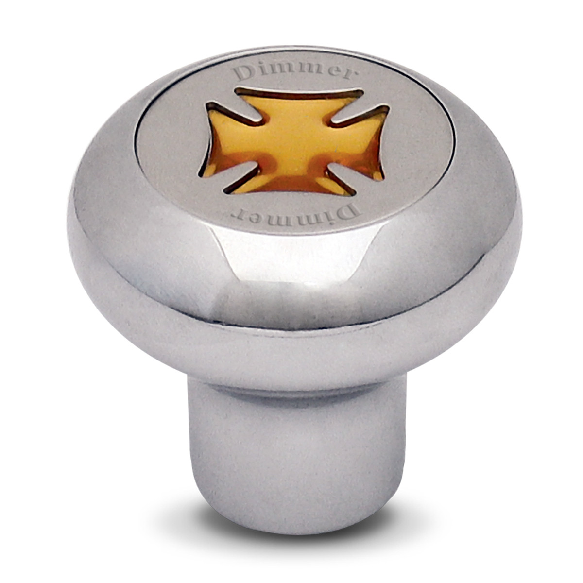 Iron Cross Chrome Dashboard Knob in Gold/Silver