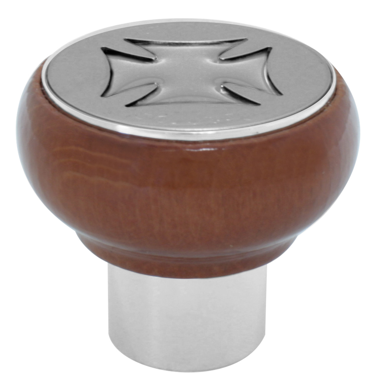 Iron Cross Wood Air Valve Knob in Gold/Silver - Thumbnail 2