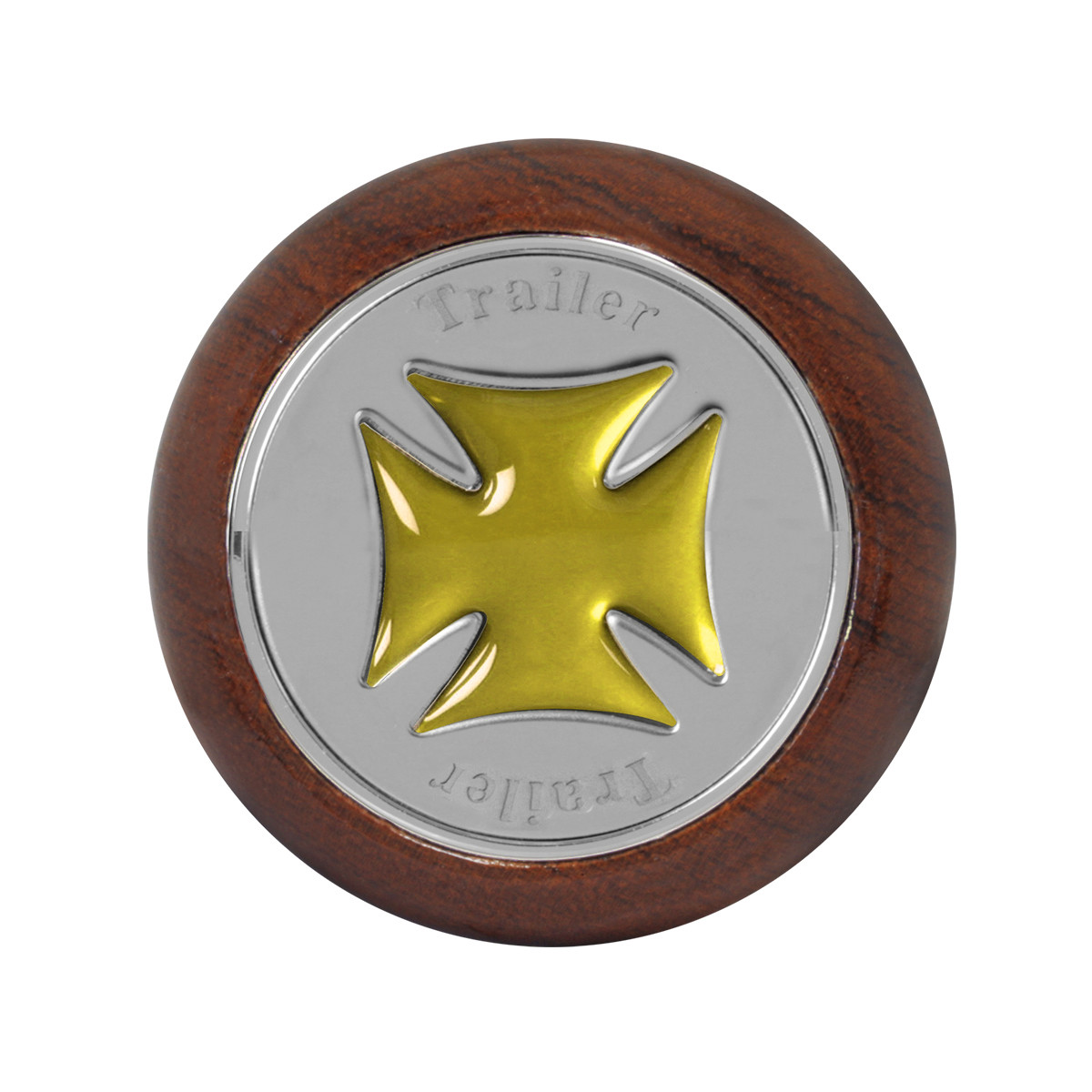 Iron Cross Rosewood Air Valve Knob in Gold/Silver