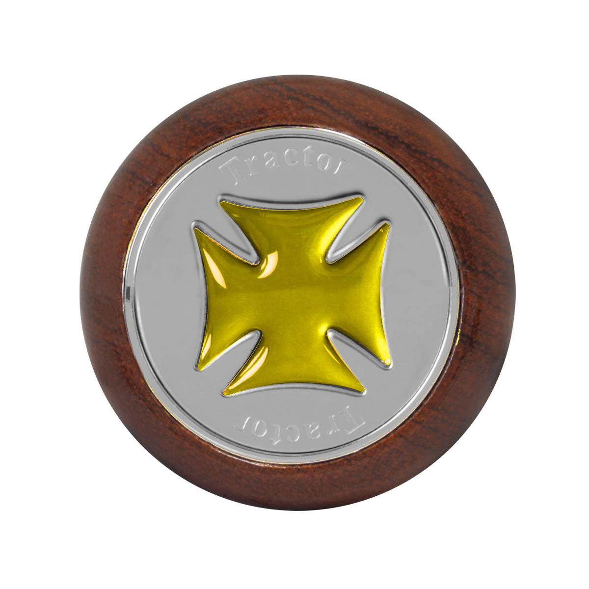 Iron Cross Rosewood Air Valve Knob in Gold/Silver