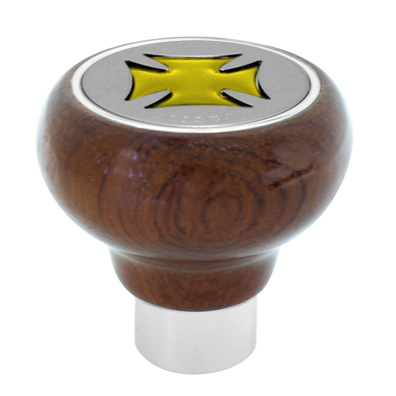 Iron Cross Rosewood Air Valve Knob in Gold/Silver - Thumbnail 2
