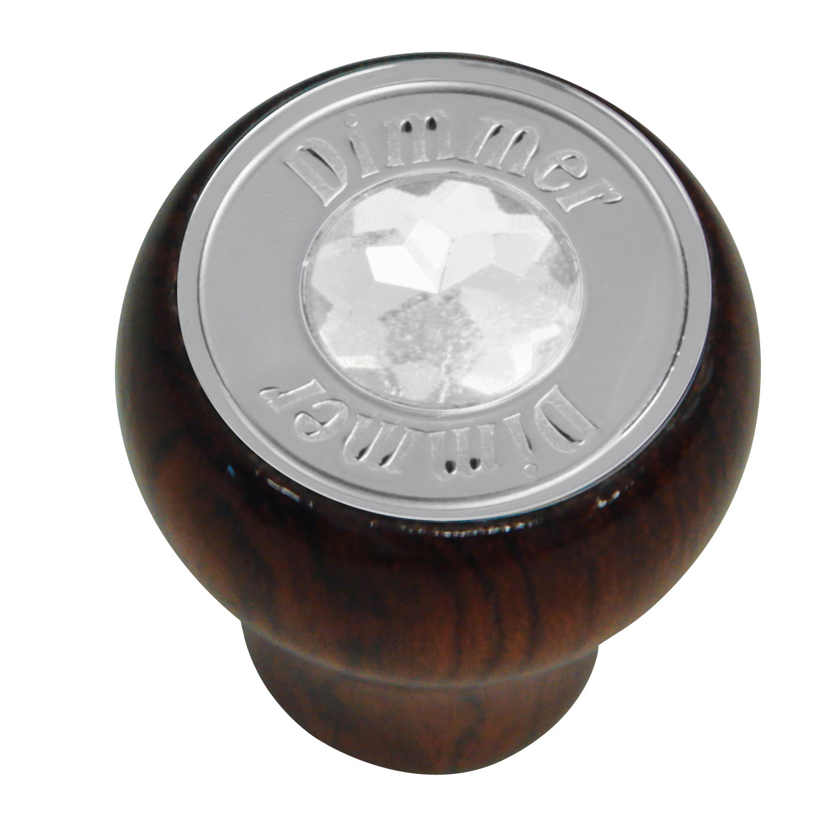 Rosewood Dashboard Control Knob with Crystal