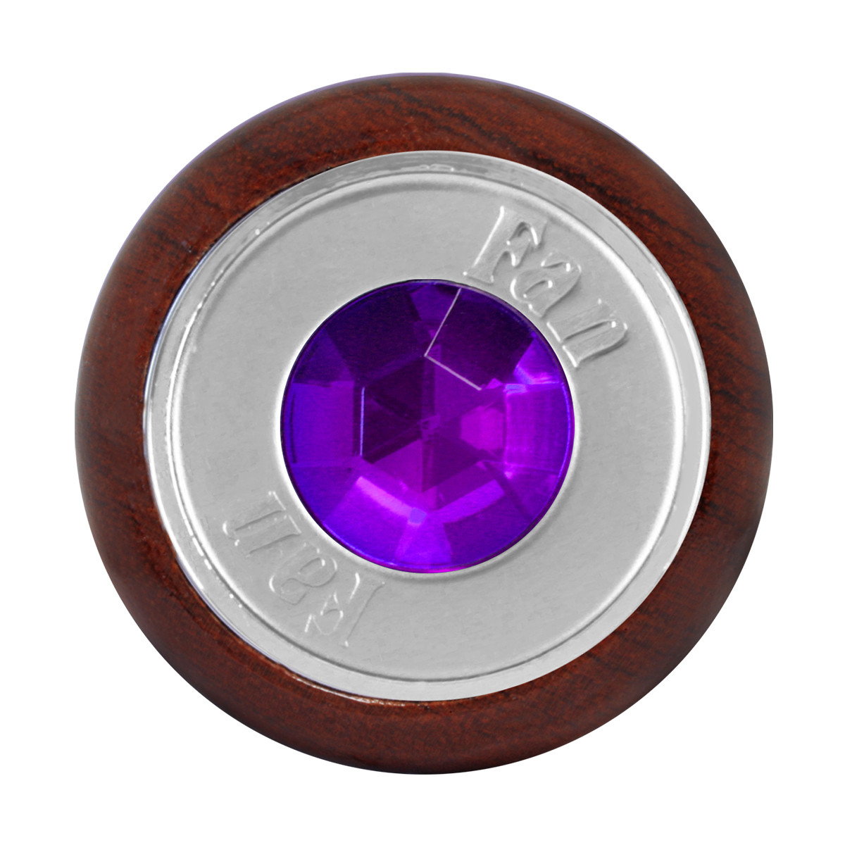Rosewood Dashboard Control Knob with Crystal