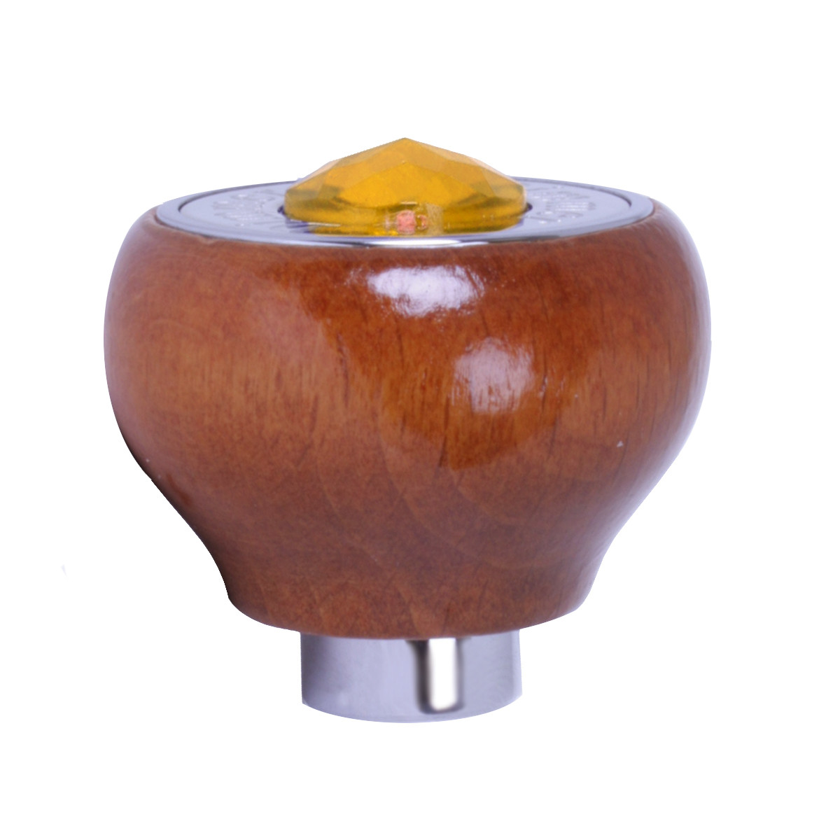 Wood Dashboard Control Knob with Crystal