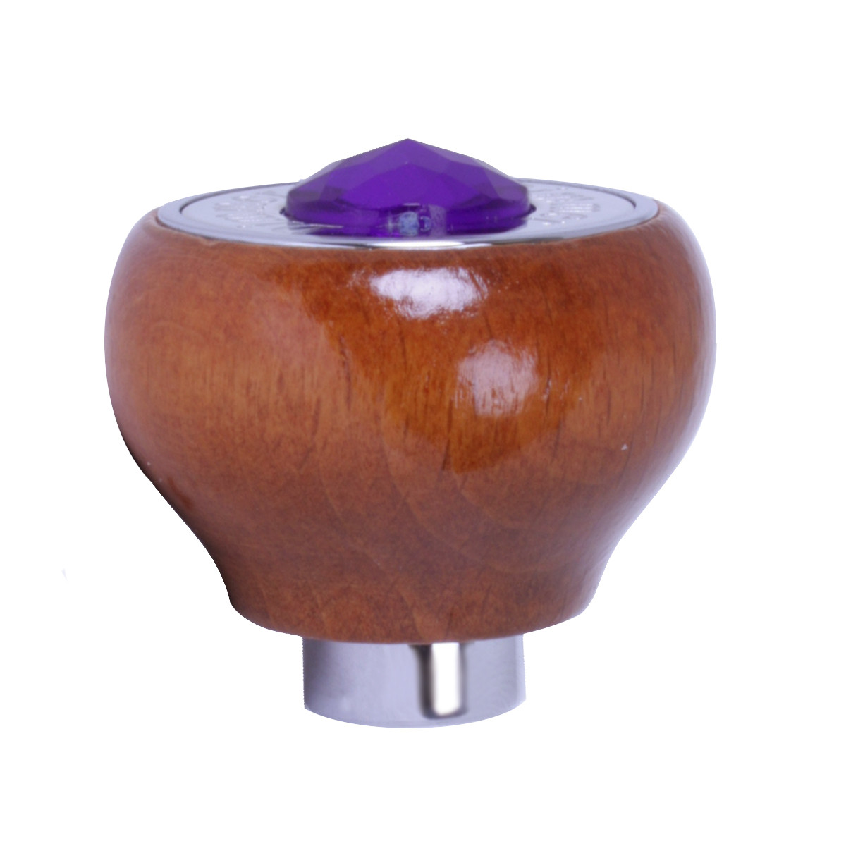 Wood Dashboard Control Knob with Crystal - Thumbnail 2