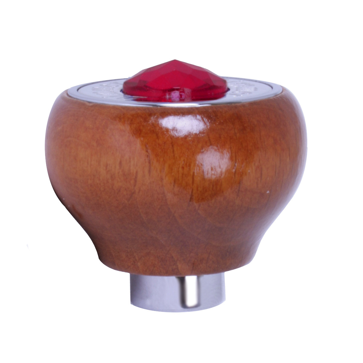 Wood Dashboard Control Knob with Crystal
