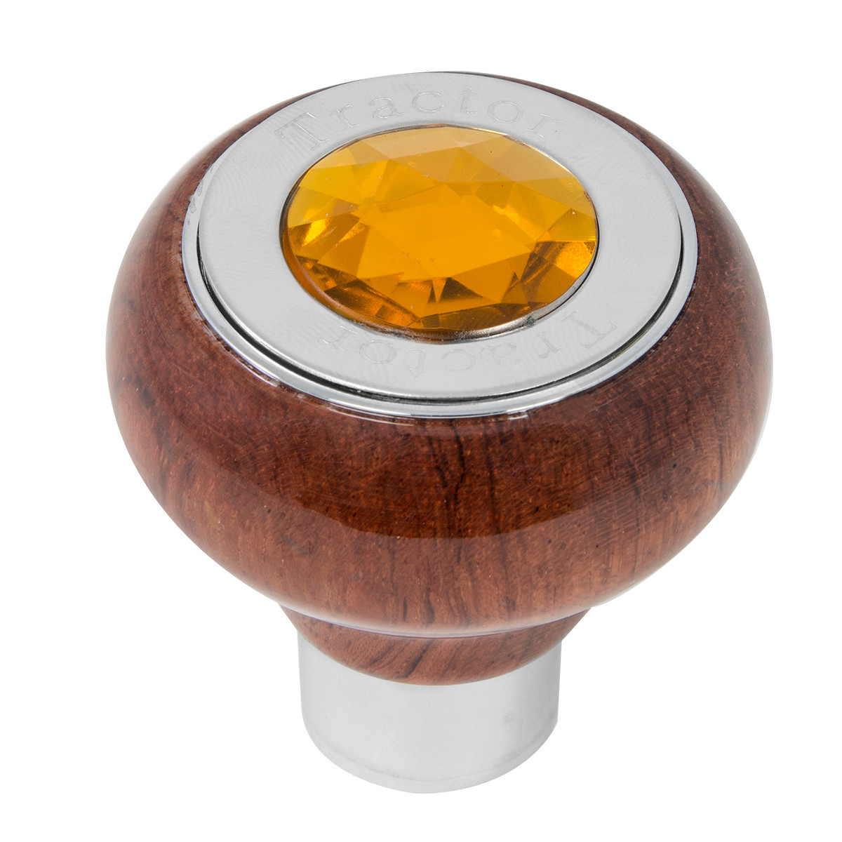 Rosewood Knob w/ SS Tractor/Trailer Plate & Jewel - Thumbnail 2