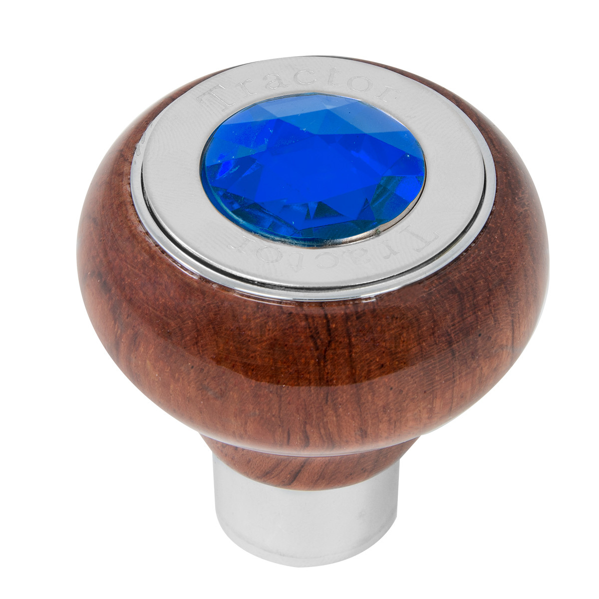 Rosewood Knob w/ SS Tractor/Trailer Plate & Jewel - Thumbnail 2