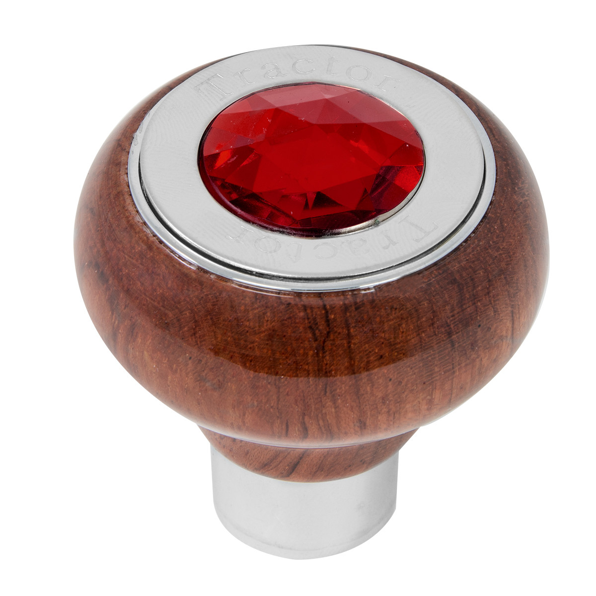 Rosewood Knob w/ SS Tractor/Trailer Plate & Jewel
