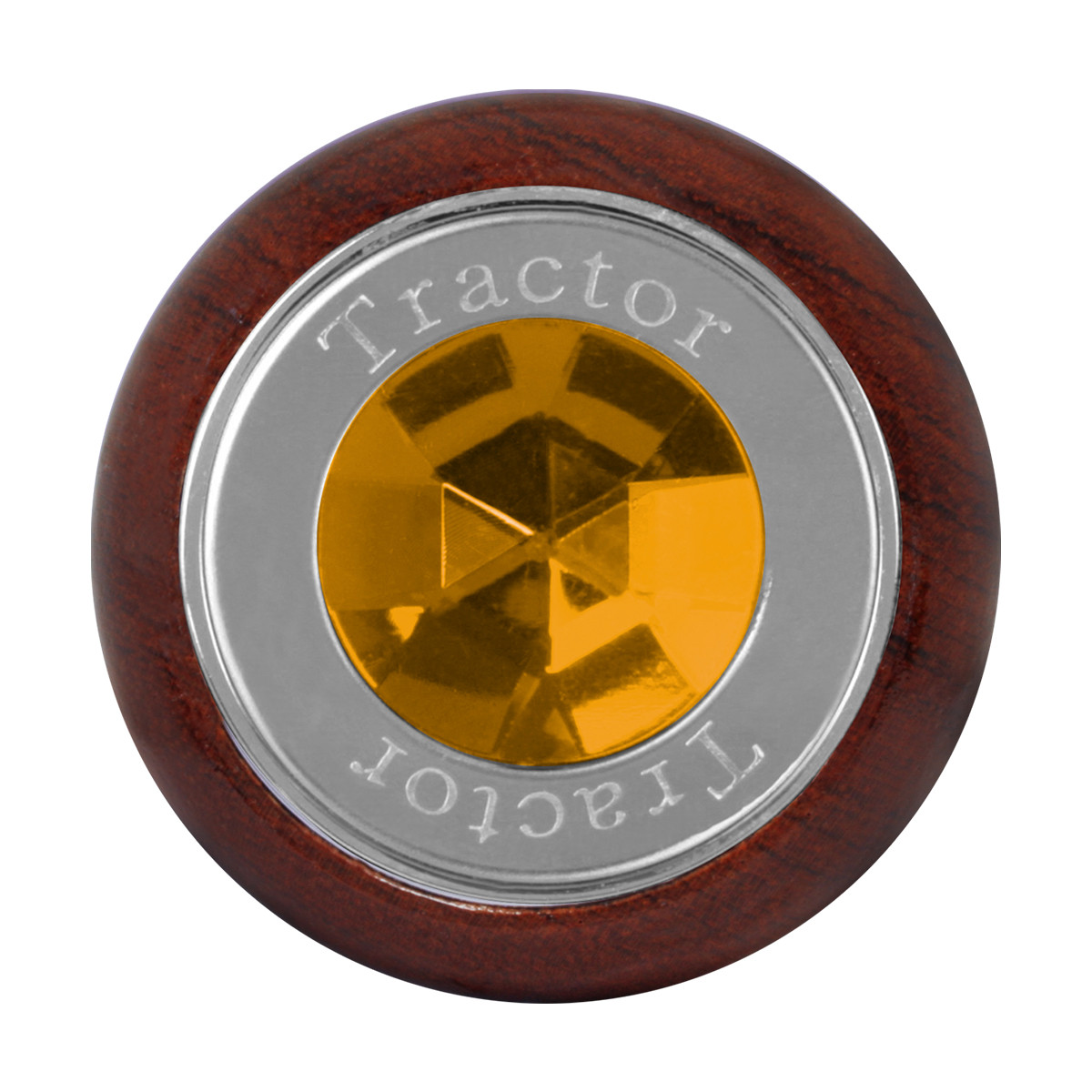 Large Rosewood Knob w/ SS Tractor/Trailer Plate & Jewel - Thumbnail 2