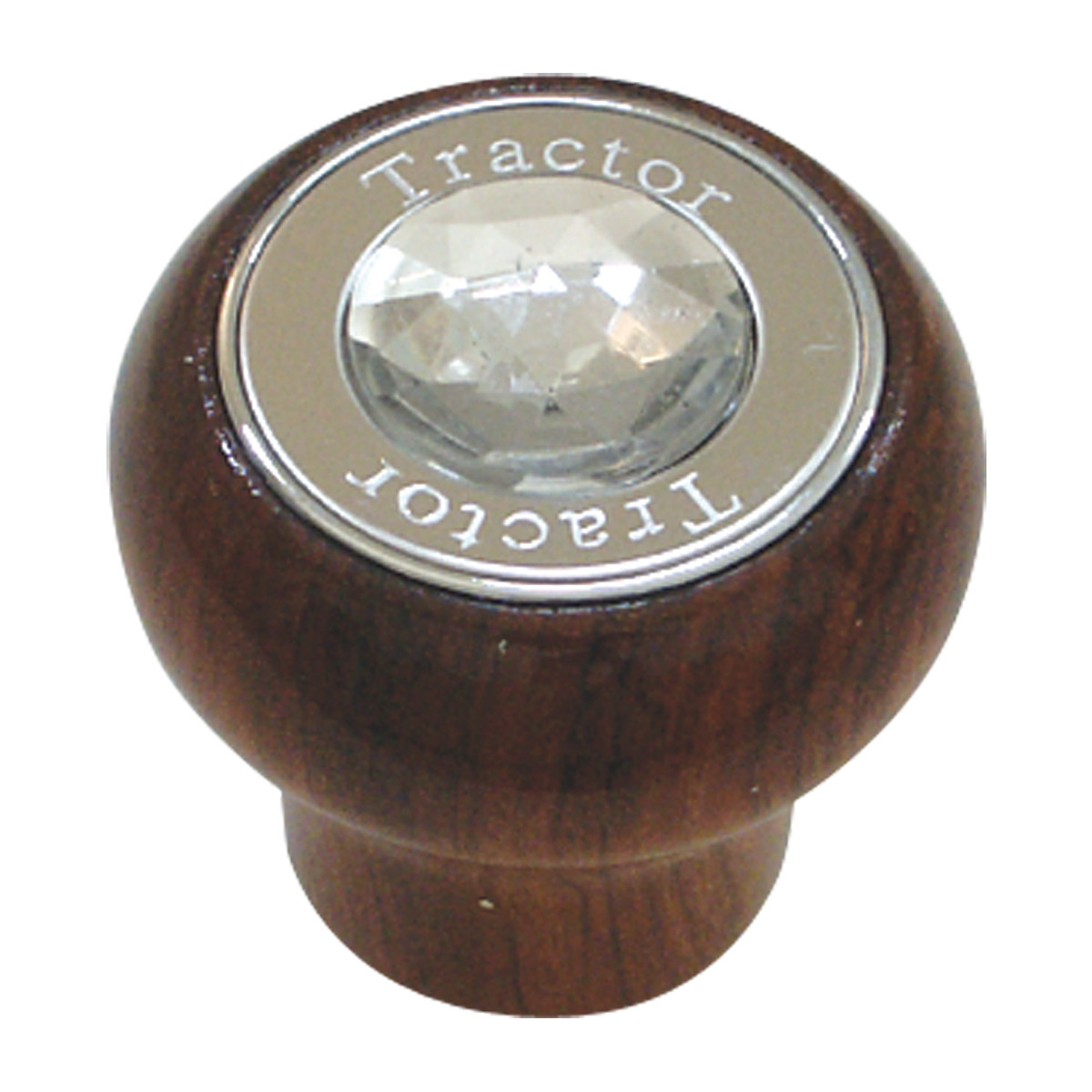 Large Rosewood Knob w/ SS Tractor/Trailer Plate & Jewel - Thumbnail 2
