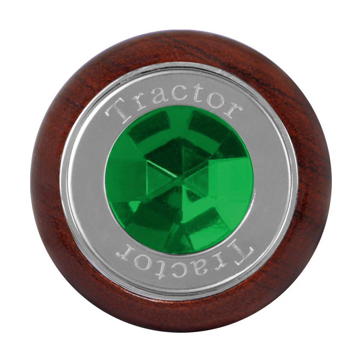 Large Rosewood Knob w/ SS Tractor/Trailer Plate & Jewel