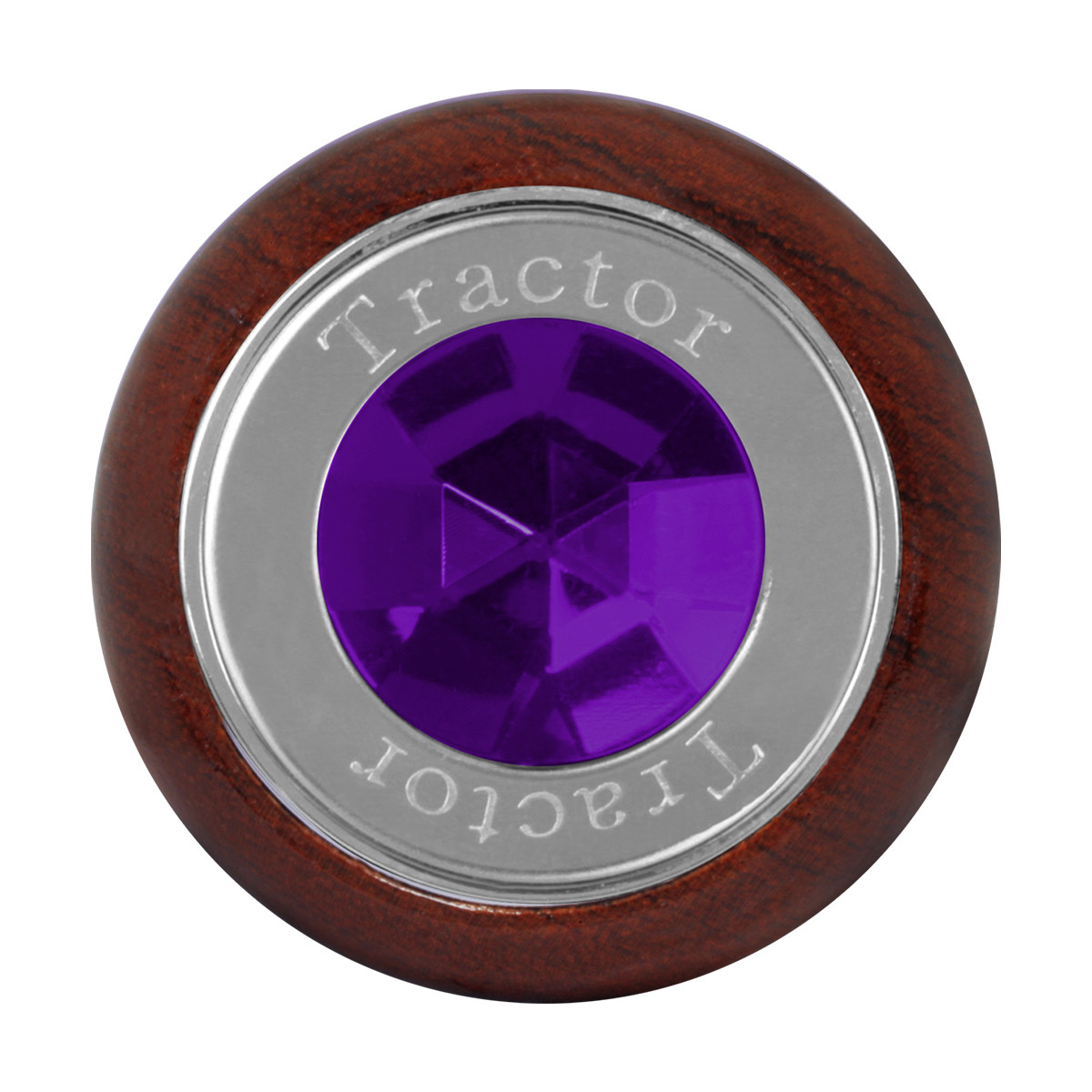 Large Rosewood Knob w/ SS Tractor/Trailer Plate & Jewel