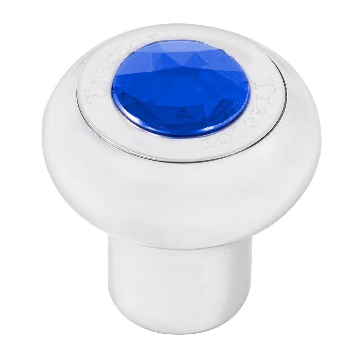 Large Cr Alum Knob w/ SS Tractor/Trailer Plate & Jewel