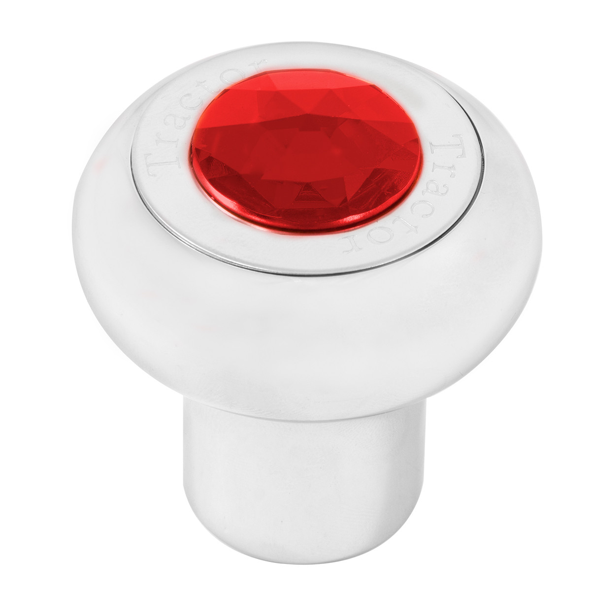 Large Cr Alum Knob w/ SS Tractor/Trailer Plate & Jewel