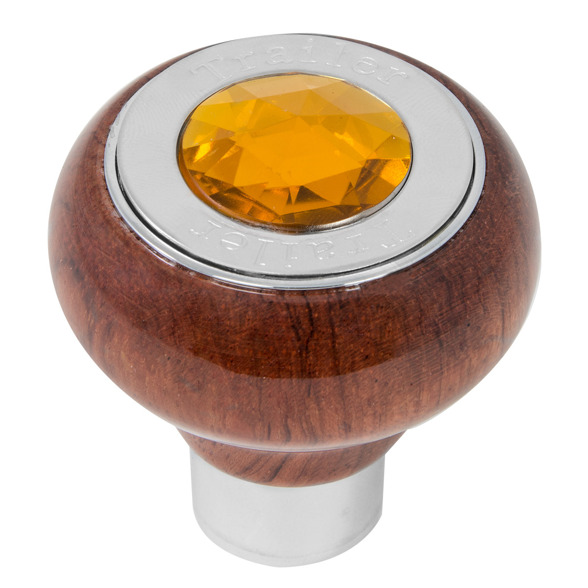 Rosewood Knob w/ SS Tractor/Trailer Plate & Jewel - Thumbnail 2