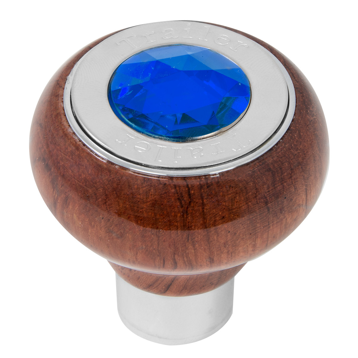 Rosewood Knob w/ SS Tractor/Trailer Plate & Jewel - Thumbnail 2