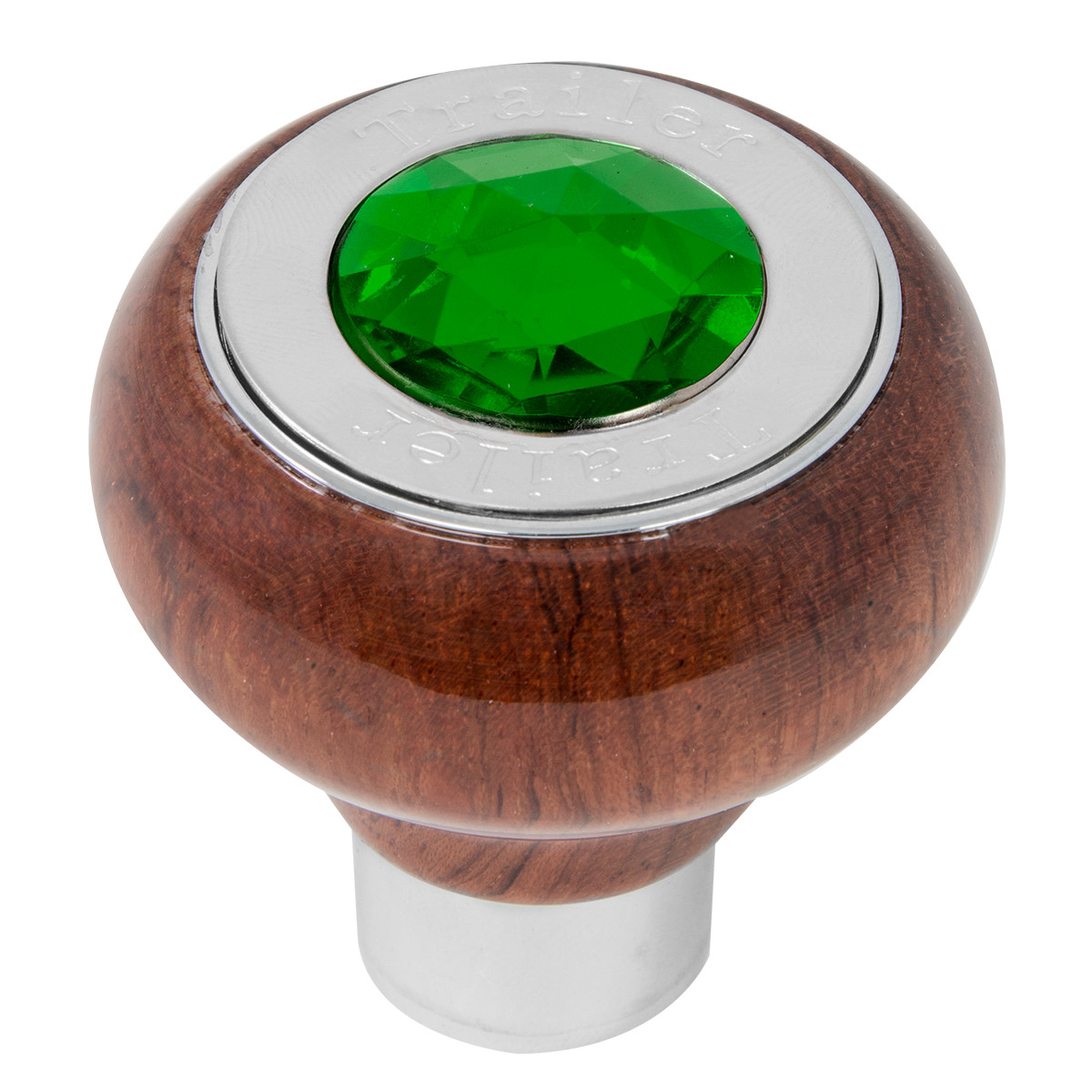 Rosewood Knob w/ SS Tractor/Trailer Plate & Jewel - Thumbnail 2