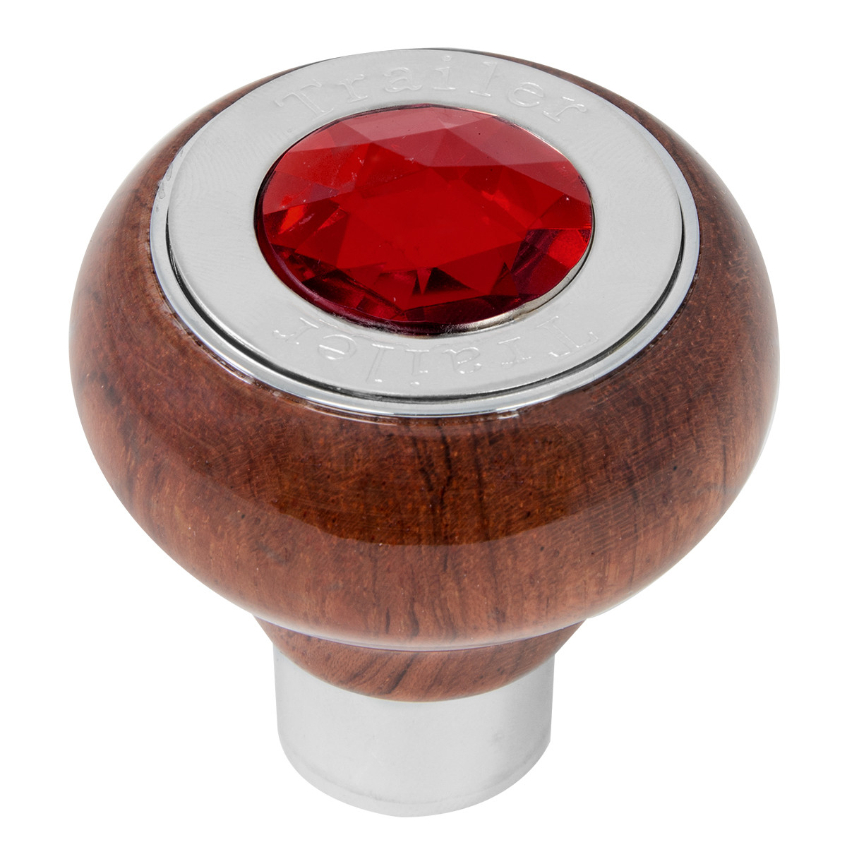 Rosewood Knob w/ SS Tractor/Trailer Plate & Jewel - Thumbnail 2