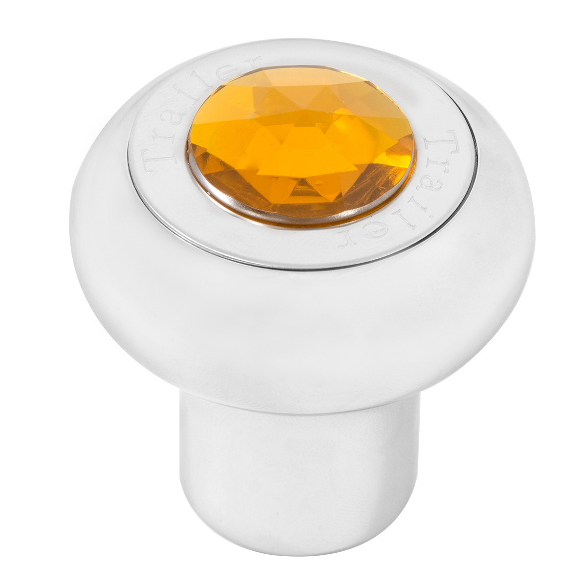 Large Cr Alum Knob w/ SS Tractor/Trailer Plate & Jewel