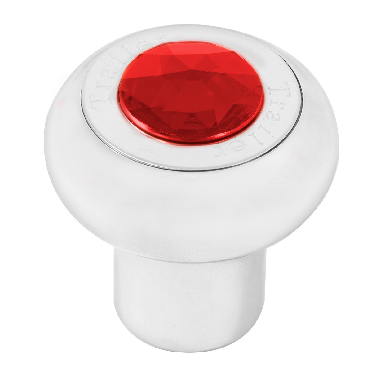 Large Cr Alum Knob w/ SS Tractor/Trailer Plate & Jewel - Thumbnail 2