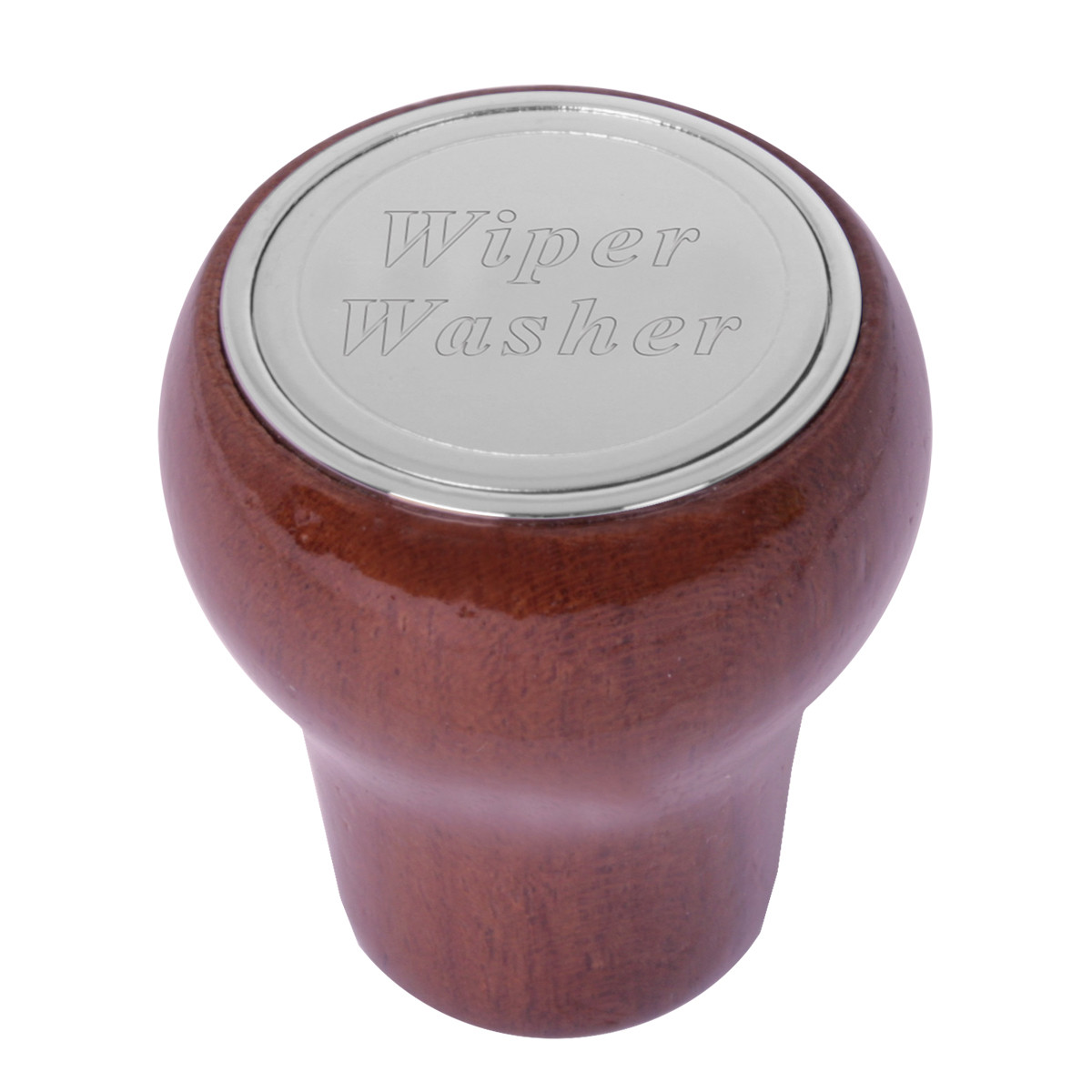 Rosewood and Chrome Plated Dashboard Control Knob