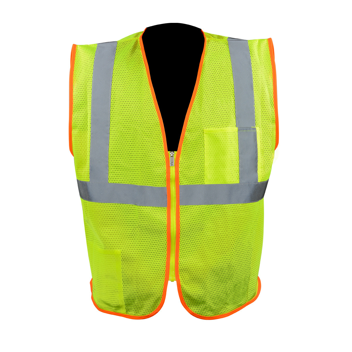 High Visibility Class 2 Safety Vest with Zipper