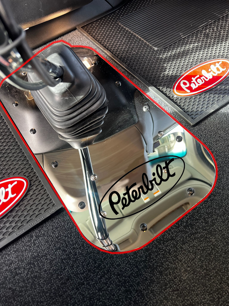 Shifter Plate - Fits Peterbilt 589 - Peterbilt Logo - Thumbnail 2