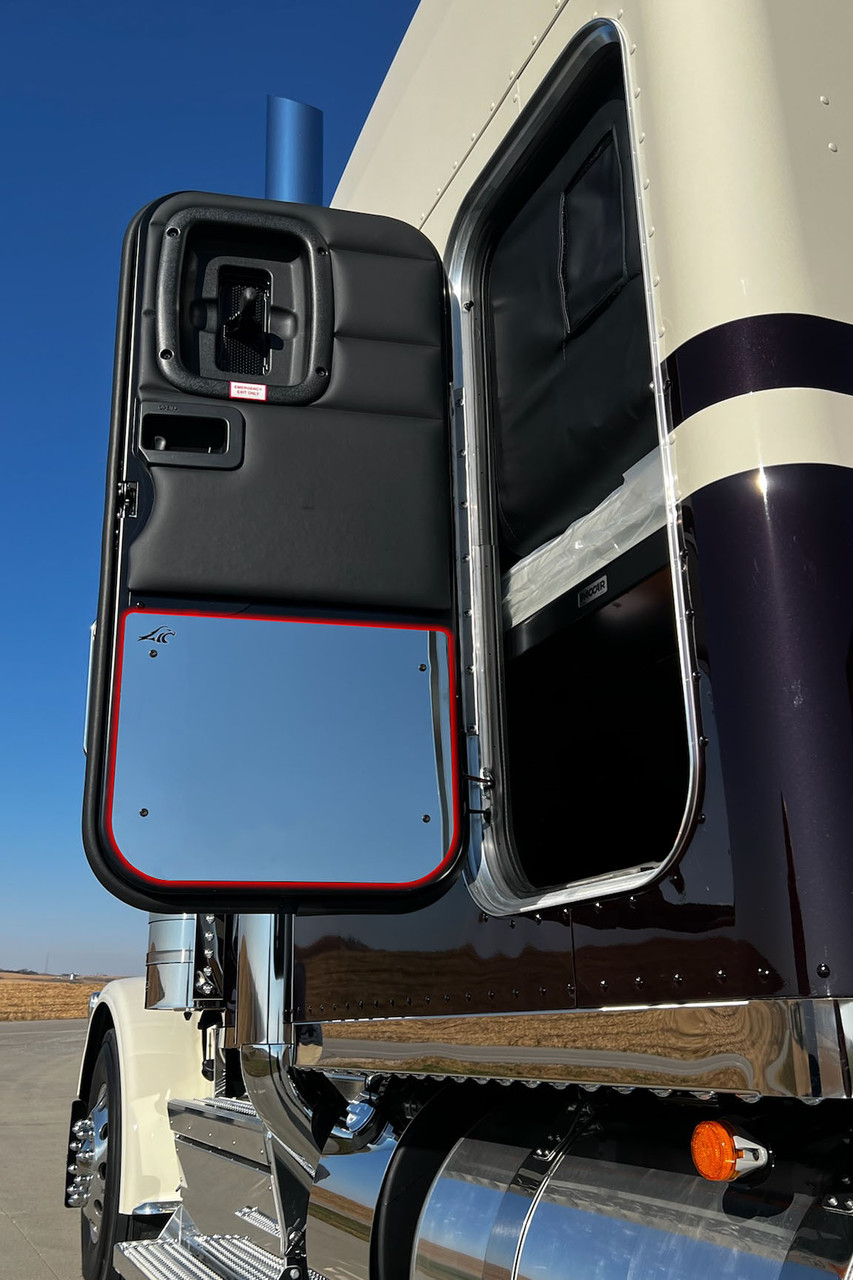 Sleeper Door Accent Plate - Fits Peterbilt 589 - Peterbilt Logo - Thumbnail 2