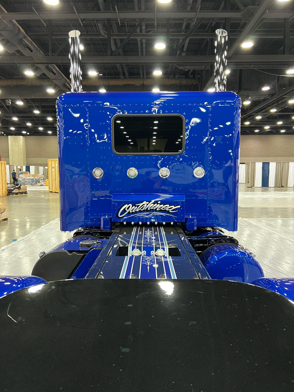 Air Bag Covers for Peterbilt 389 with 70"/78" Sleeper - Paintable Stainless Steel Finish - Thumbnail 4