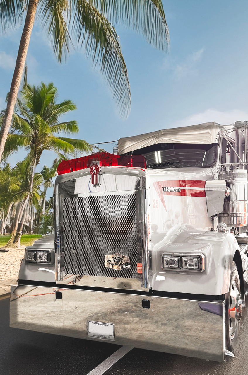 Kenworth W9 Punched Grill - 3/8" Round Punched Hole Design