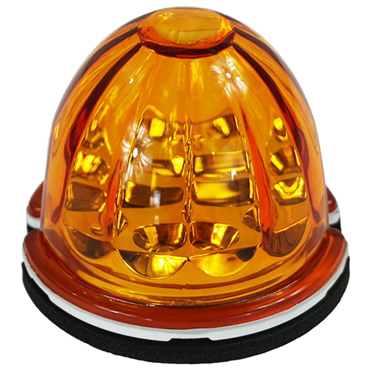Legendary Glass 1-1/2 Inch Watermelon Amber - Amber LED - Stud Mount