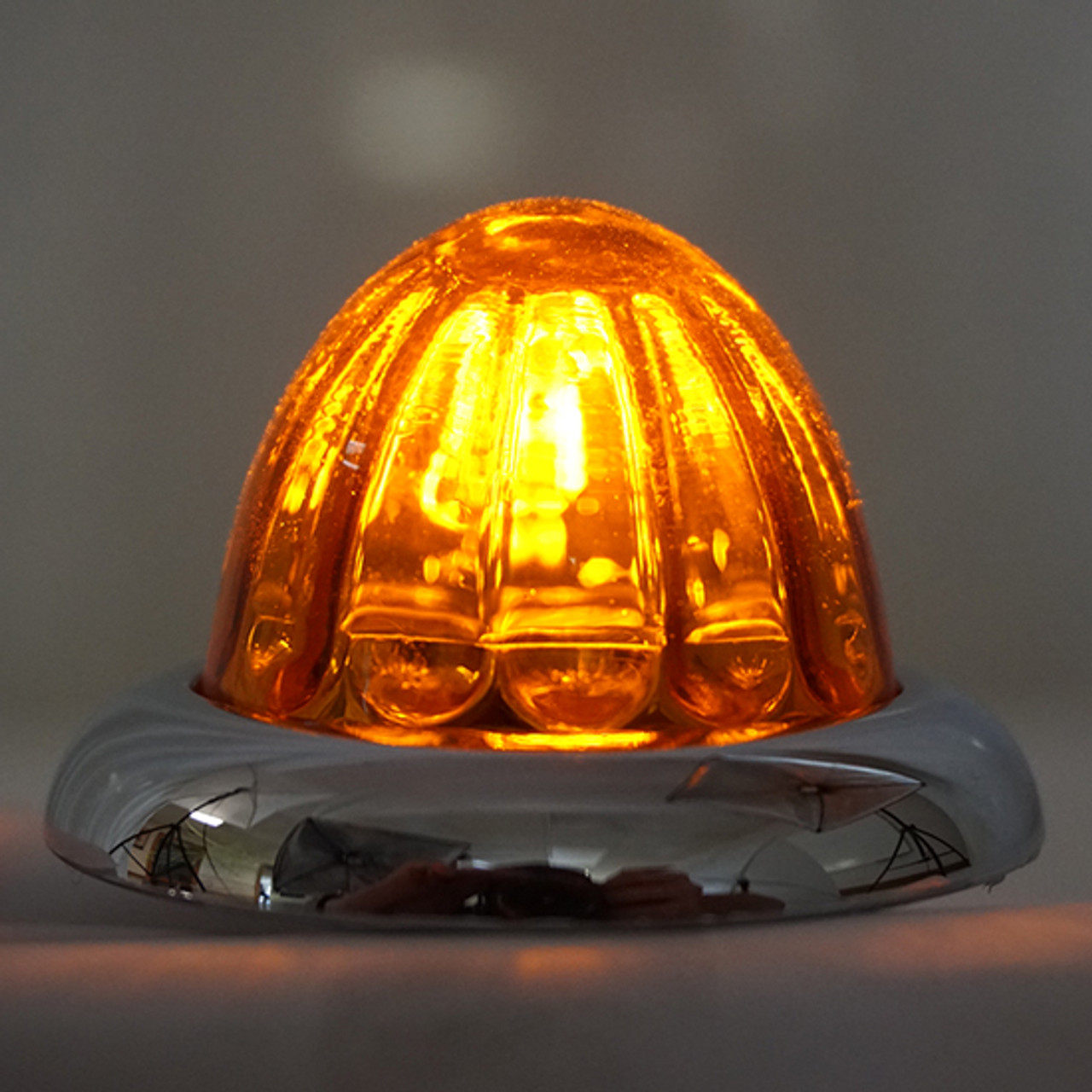 Legendary Glass 1-1/2 Inch Watermelon Amber - Amber LED - Stud Mount - Thumbnail 2