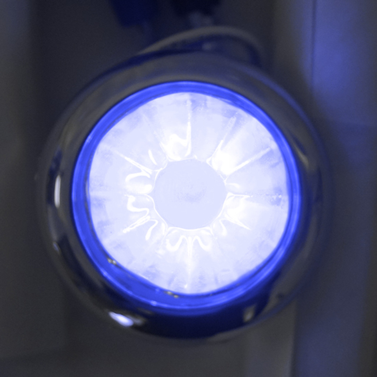 Legendary Glass 1-1/2 Inch Watermelon Blue-Clear LED Light - Stud Mount - Thumbnail 3