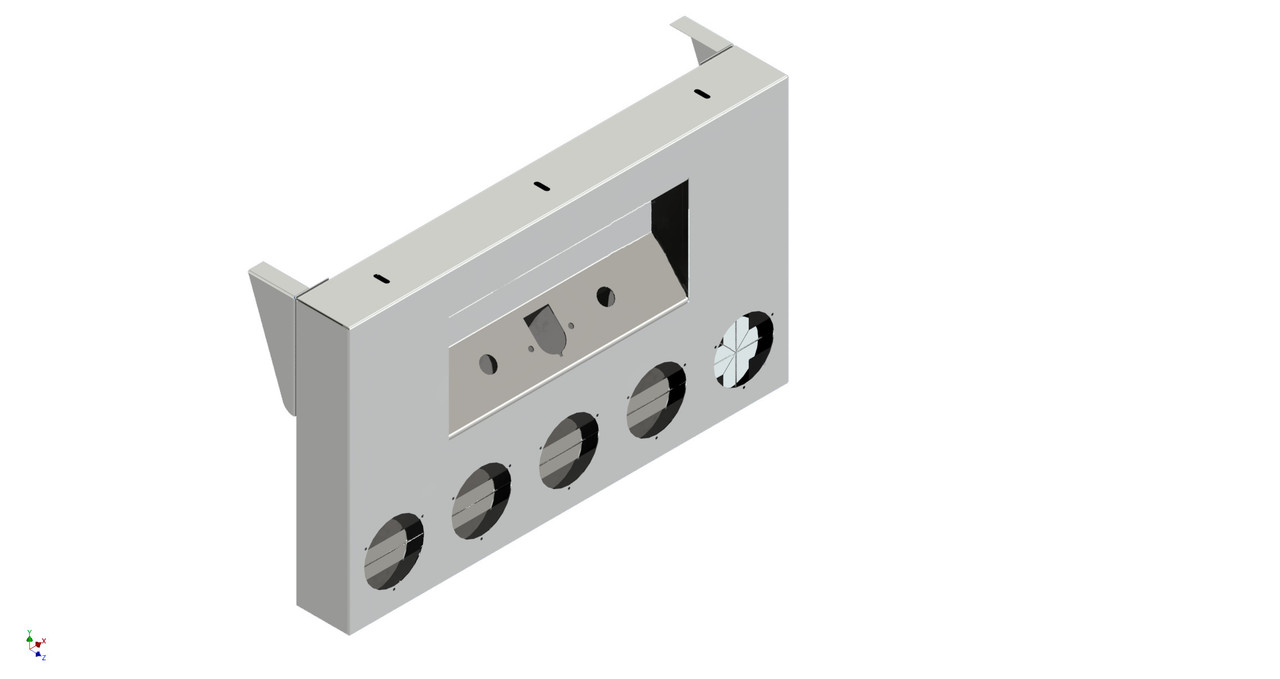 Rear Center Panel With Airline Box - 20" Drop - Trailer Air, (2) 7-Ways & (5) 4" Round Lights - Thumbnail 5