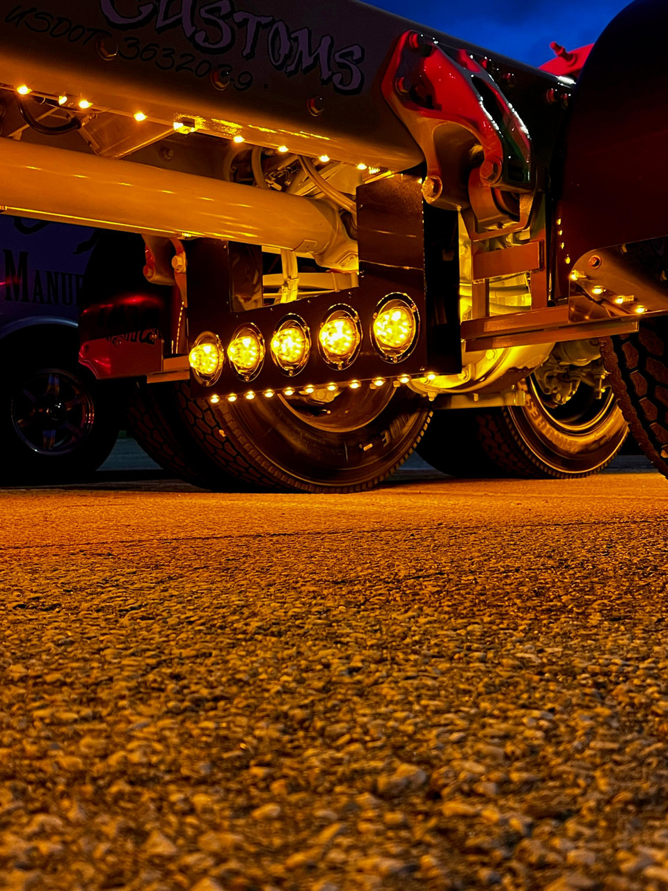 Front Drive Axel Filler Panels - (4) 4" Light Holes  on Front Panel, No Lights on Rear Panel, No Lights on Bottom