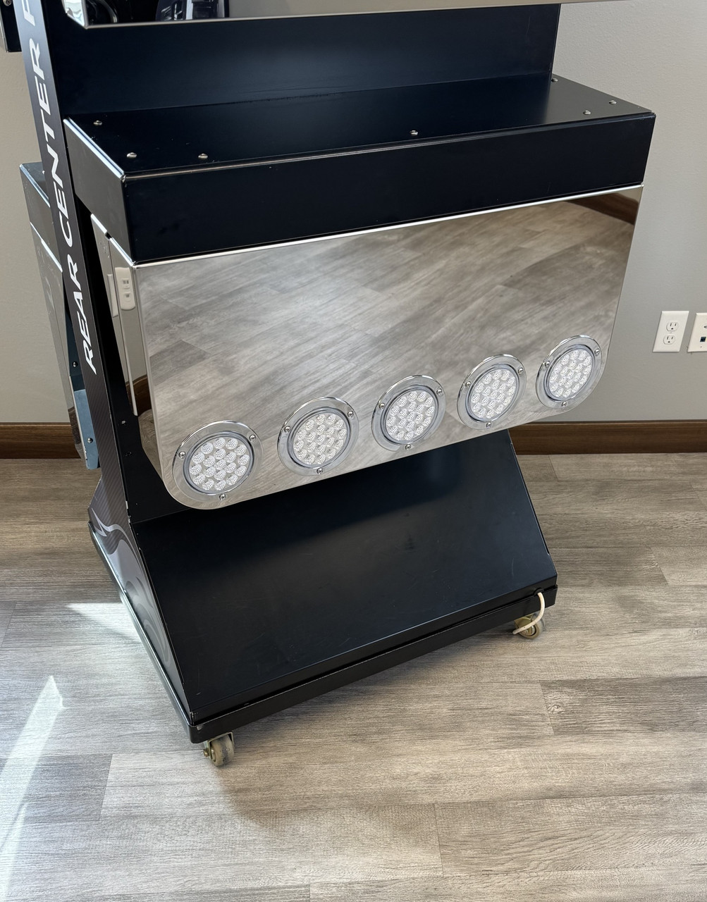 33"W x 16" Drop Rear Center Panel – Radius Bottom Corners with (5) 4" Light Holes