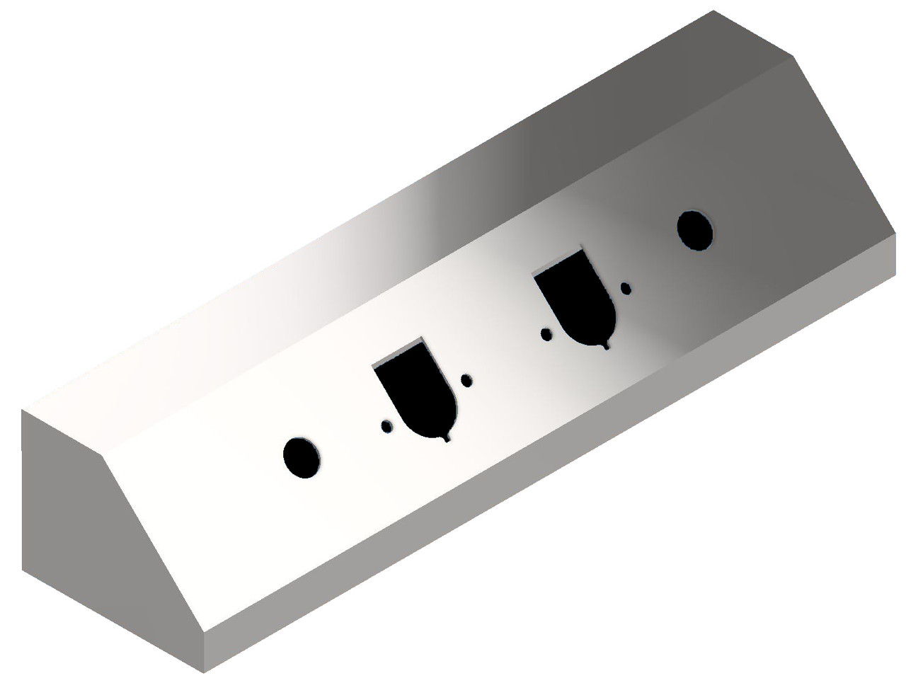 On-Top Airline Box - Trailer Air, (1) 7-way & (2) 4" light holes - Thumbnail 4