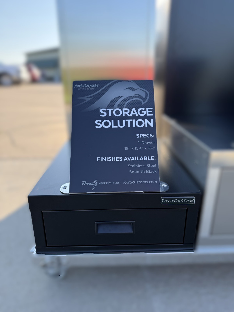 1-Drawer Storage Solution - Brushed Stainless Steel