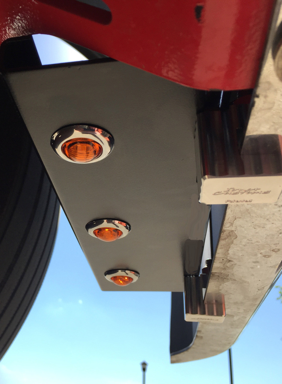 12" Glow Kit Section with (3) 3/4" Light Holes - #8 304 Polished Stainless Steel