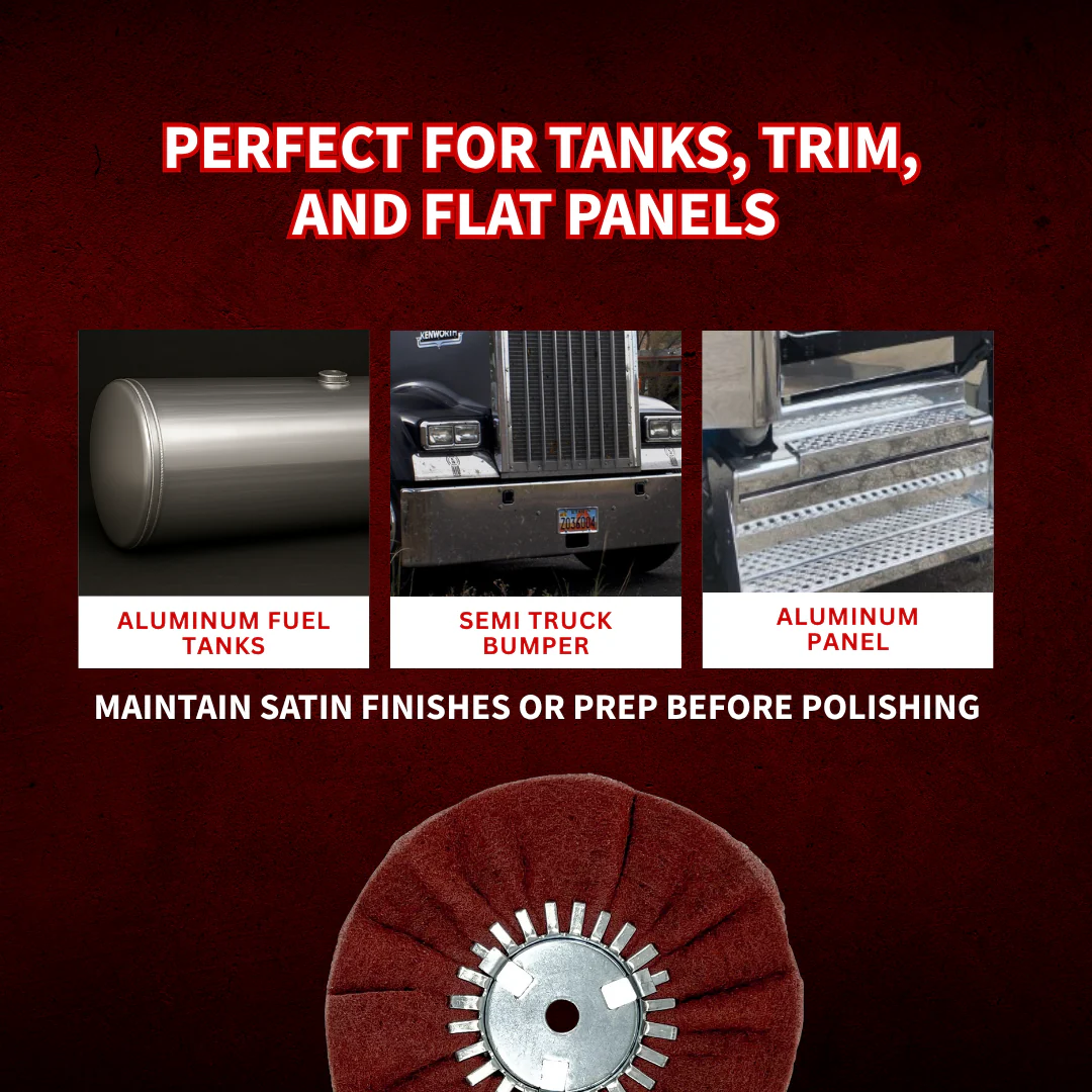 Case Pack Satin Airway Buffing Wheel for Angle Grinders - Bulk Deal - (5/Pack) - Thumbnail 7