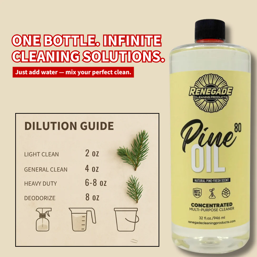 Pine Oil 80 Cleaner: 80% Pure Pine Oil - 32 oz. and 1-Gallon, Plant‑Powered Disinfectant - Thumbnail 3