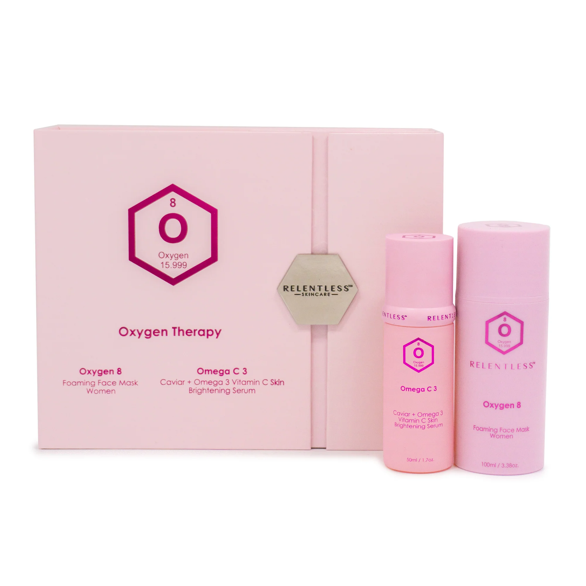 Women's Duo Skincare Set - Oxygen 8 Foaming Mask + Omega C Brightening Serum